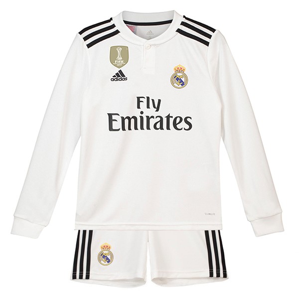 Camiseta Real Madrid Primera equipo ML Niños 2018-19 Blanco